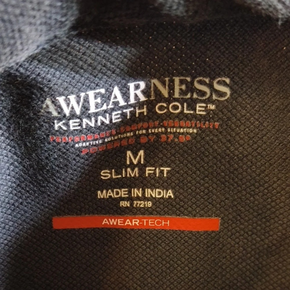 Kenneth Cole Reaction Men's Zip Up Sweater Dark Gray - Picture 2 of 4